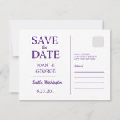 Faire-Part de Mariage Seattle Needle Green (Dos)