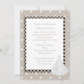 Faire-part de mariage SEPIA BLANCHE (Dos)