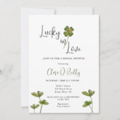 Faire-part de mariage shamrock Lucky in Love (Devant)