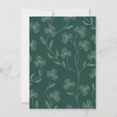 Faire-part de mariage Shamrock St Patrick vert (Dos)