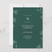 Faire-part de mariage Shamrock St Patrick vert (Devant)