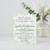 Faire-part de mariage Shamrock vert (Debout devant)