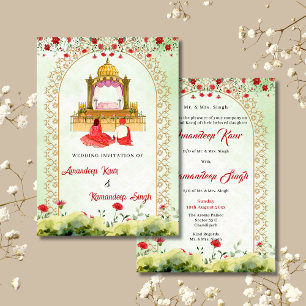 Faire-part de mariage Sikh carte Sikh invitation d