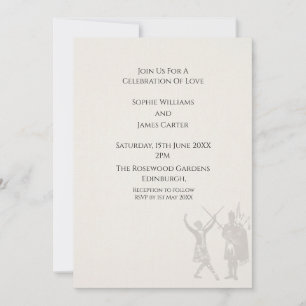 Faire-part de mariage silhouette de couple highlan
