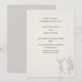 Faire-part de mariage silhouette de couple highlan (Devant / Derrière)