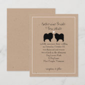 Faire-part de mariage silhouettes de Keeshond (Devant / Derrière)