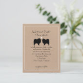 Faire-part de mariage silhouettes de Keeshond (Debout devant)
