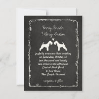 Faire-part de mariage silhouettes de Terrier Lakel