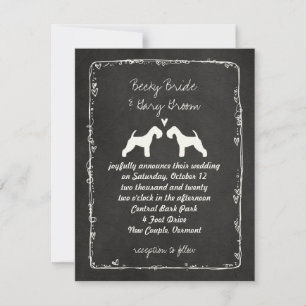 Faire-part de mariage silhouettes de Terrier Lakel