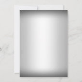 Faire-part de mariage Silver Black Lace & Bow (Dos)