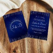 Faire-part de mariage Silver Blue de luxe