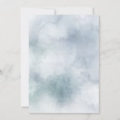 Faire-part de mariage | Silver Blue Winter Wonderl (Dos)