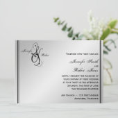 Faire-part de mariage Silver Elegance (Debout devant)