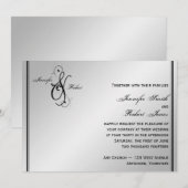 Faire-part de mariage Silver Elegance (Devant / Derrière)