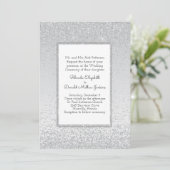 Faire-part de mariage Silver Glitter and Shine (Debout devant)