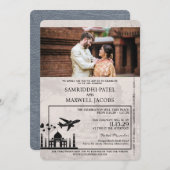 Faire-part de mariage Silver India Passport (Devant / Derrière)