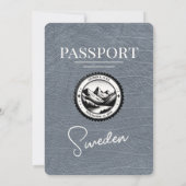 Faire-part de mariage Silver Suède Passport (Dos)
