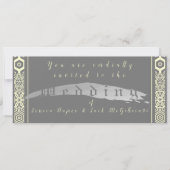 Faire-part de mariage Silvery Grey et Tile-font (Devant)