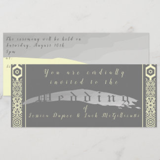 Faire-part de mariage Silvery Grey et Tile-font