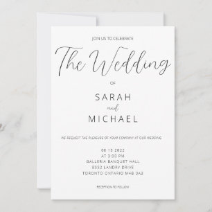 Faire-part de mariage simple