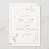 Faire-part de mariage simple (Devant / Derrière)