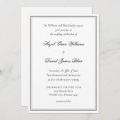 Faire-part de mariage simple (Devant / Derrière)