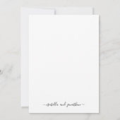 Faire-part de mariage simple (Dos)