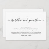 Faire-part de mariage simple (Devant / Derrière)