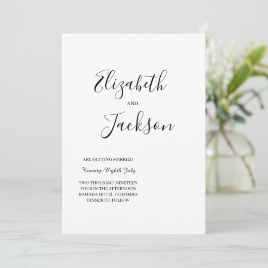 faire-part de mariage simple (Debout devant)