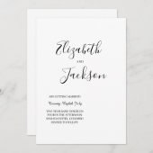 faire-part de mariage simple (Devant / Derrière)