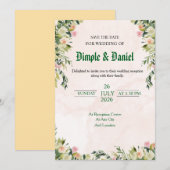 Faire-part de mariage simple (Devant / Derrière)