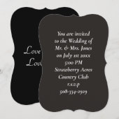 Faire-part de mariage simple 5x7 (Devant / Derrière)