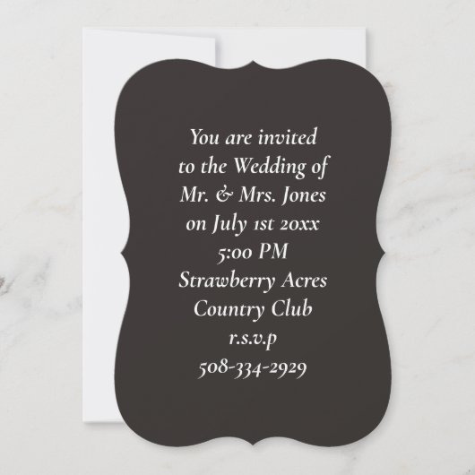Faire-part de mariage simple 5x7 (Devant)
