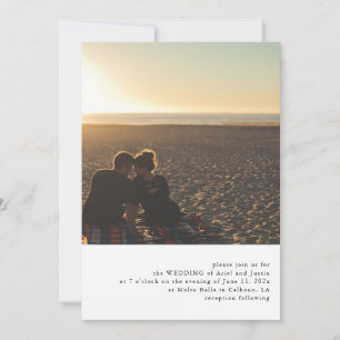 Faire-part de mariage simple à thème photo