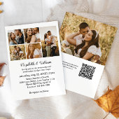 Faire-part de mariage simple avec code QR