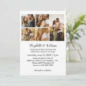 Faire-part de mariage simple avec code QR (Debout devant)