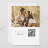 Faire-part de mariage simple avec code QR (Dos)
