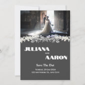 Faire-part de mariage simple avec image (Devant)