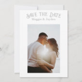 Faire-part de mariage simple avec monogramme à cou (Dos)