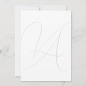 Faire-part de mariage simple avec monogramme de la (Dos)