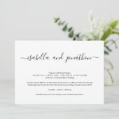 Faire-part de mariage simple avec RSVP (Debout devant)