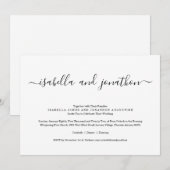 Faire-part de mariage simple avec RSVP (Devant / Derrière)