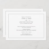 Faire-part de mariage simple avec RSVP (Devant / Derrière)