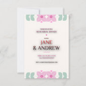 Faire-part de mariage simple avec touches de vert, (Devant)