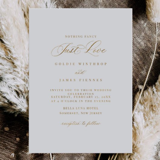 Faire-part de mariage simple calligraphié GOLDIE
