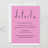 Faire-part de mariage simple classique tout-en-un (Dos)