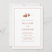 Faire-Part de Mariage Simple d'Automne (Devant)