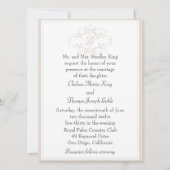 Faire-part de mariage simple de monogramme clair (Devant)