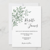 Faire-part de mariage simple élégant moderne avec (Devant)