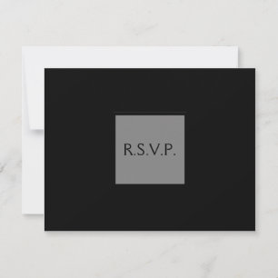 Faire-part de mariage simple élégant noir et gris